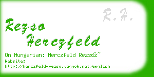 rezso herczfeld business card